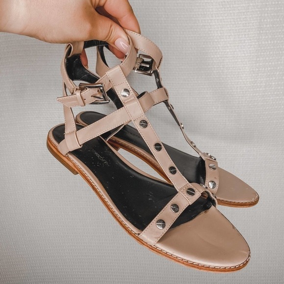Rebecca Minkoff Shoes - Rebecca Minkoff | Strappy Tan Sandals 9 Womans Studded